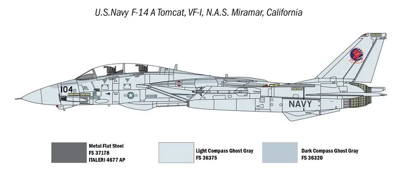 Italeri 1/72 "Top Gun" F-14A Vs A-4F # 1422 4 Italeri 1/72 "Top Gun" F-14A Vs A-4F # 1422 - Image 2