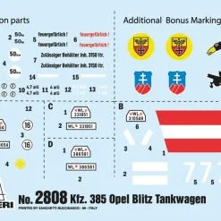 Italeri 1/48 Opel Blitz Tankwagen Kfz.385 # 2808 17 Italeri 1/48 Opel Blitz Tankwagen Kfz.385 # 2808 -Aircraft Kits Sales itl2808 2
