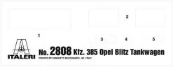 Italeri 1/48 Opel Blitz Tankwagen Kfz.385 # 2808 18 Italeri 1/48 Opel Blitz Tankwagen Kfz.385 # 2808 -Aircraft Kits Sales itl2808 3