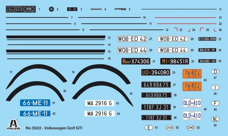 Italeri 1/24 VW Golf GTI Rabbit # 3622 6 Italeri 1/24 VW Golf GTI Rabbit # 3622 - Image 4