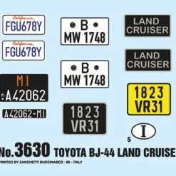 Italeri 1/24 Toyota Land Cruiser BJ-44 # 3630 14 Italeri 1/24 Toyota Land Cruiser BJ-44 # 3630 -Aircraft Kits Sales itl3630 1
