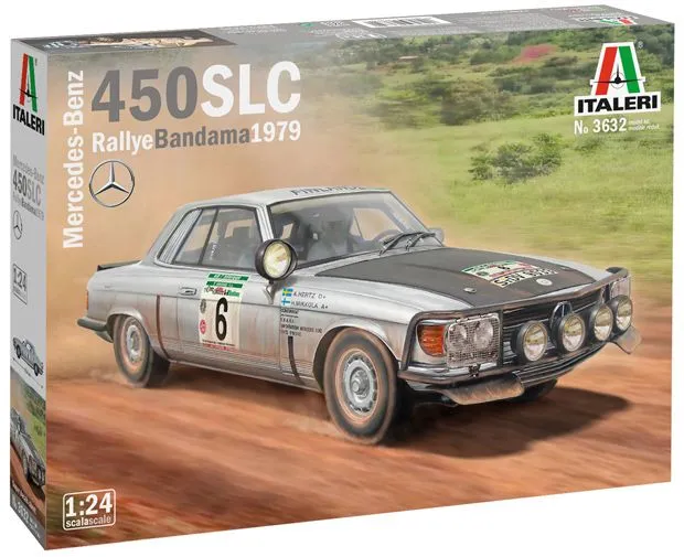 Italeri 1/24 Mercedes-Benz 450SLC Rallye Bandama 1979 # 3632 3 Italeri 1/24 Mercedes-Benz 450SLC Rallye Bandama 1979 # 3632