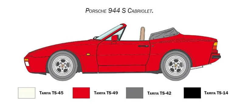 Italeri 1/24 Porsche 944 S Cabrio # 3646 5 Italeri 1/24 Porsche 944 S Cabrio # 3646 - Image 3