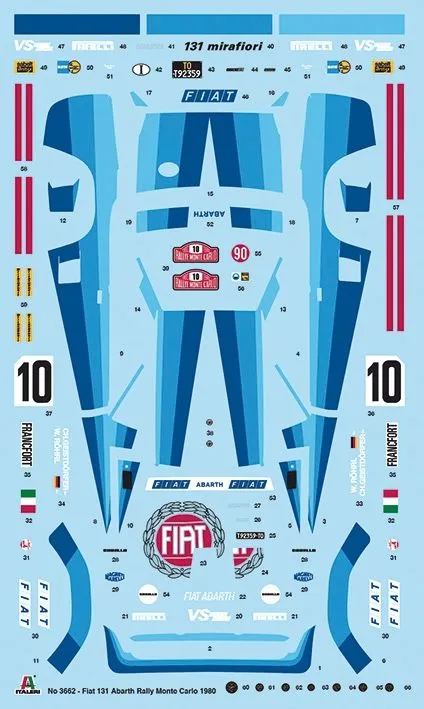 Italeri 1/24 Fiat 131 Abarth Rally # 3662 5 Italeri 1/24 Fiat 131 Abarth Rally # 3662 - Image 3