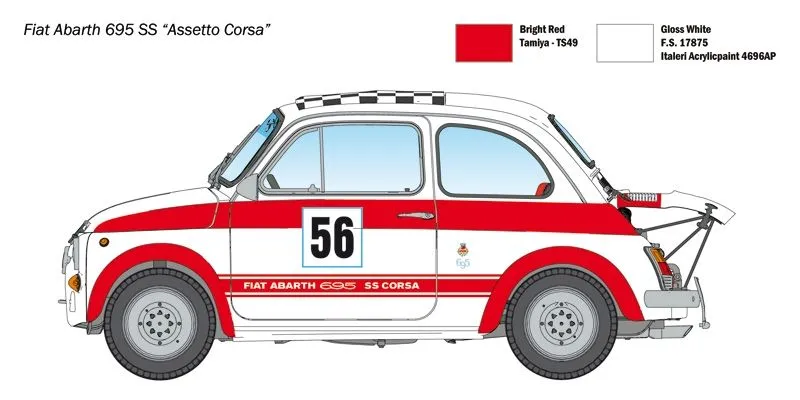 Italeri 1/12 Fiat Abarth 695SS/Assetto Corsa # 4705 3 Italeri 1/12 Fiat Abarth 695SS/Assetto Corsa # 4705
