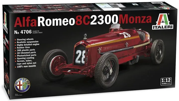 Italeri 1/12 Alfa Romeo 8c 2300 Monza # 4706 3 Italeri 1/12 Alfa Romeo 8c 2300 Monza # 4706