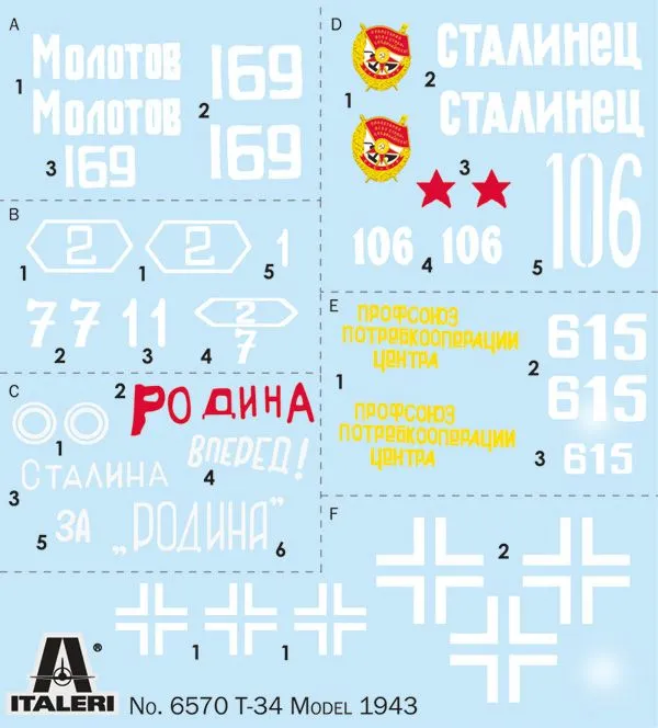 Italeri 1/35 Soviet T-34/76 Model 43 # 6570 4 Italeri 1/35 Soviet T-34/76 Model 43 # 6570 - Image 2
