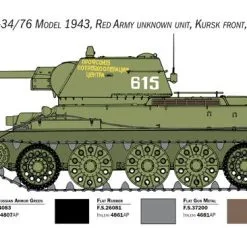 Italeri 1/35 Soviet T-34/76 Model 43 # 6570 25 Italeri 1/35 Soviet T-34/76 Model 43 # 6570 -Aircraft Kits Sales itl6570 7