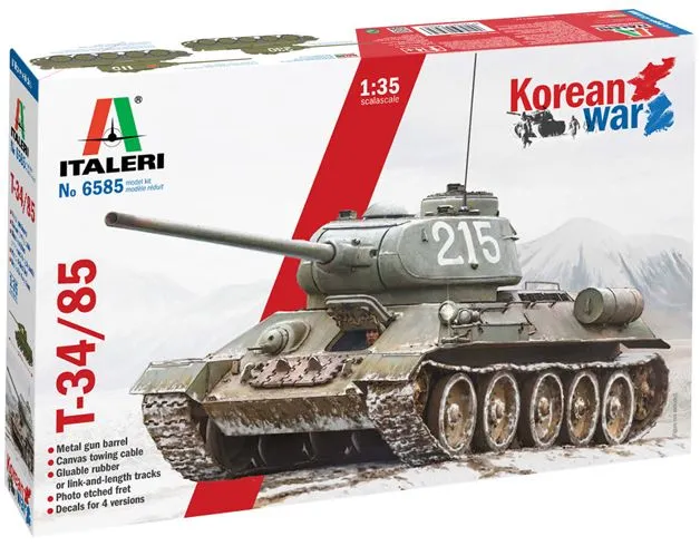 Italeri 1/35 T-34/85 Korean War # 6585 3 Italeri 1/35 T-34/85 Korean War # 6585