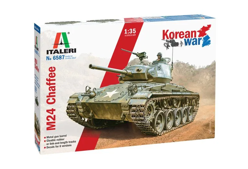 Italeri 1/35 M24 Chaffee Korean War # 6587 4 Italeri 1/35 M24 Chaffee Korean War # 6587 - Image 2