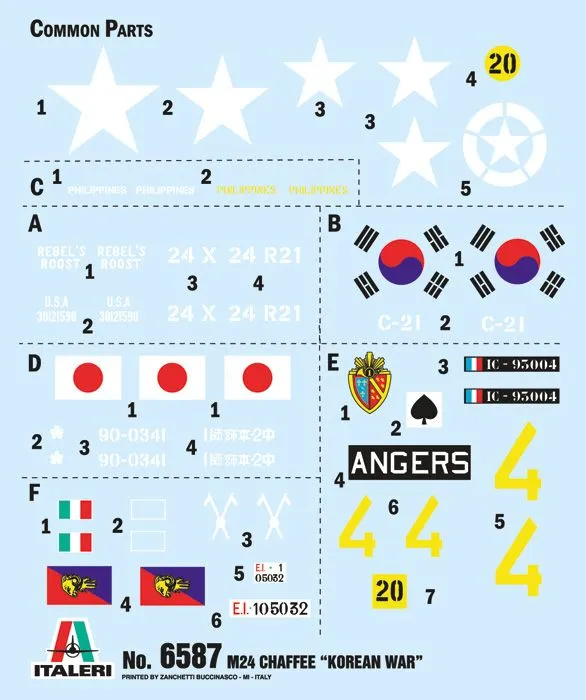 Italeri 1/35 M24 Chaffee Korean War # 6587 12 Italeri 1/35 M24 Chaffee Korean War # 6587 - Image 10