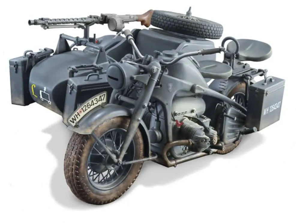 Italeri 1/9 ZUNDAPP KS 750 With Sidecar # 7406 -Aircraft Kits Sales itl7406