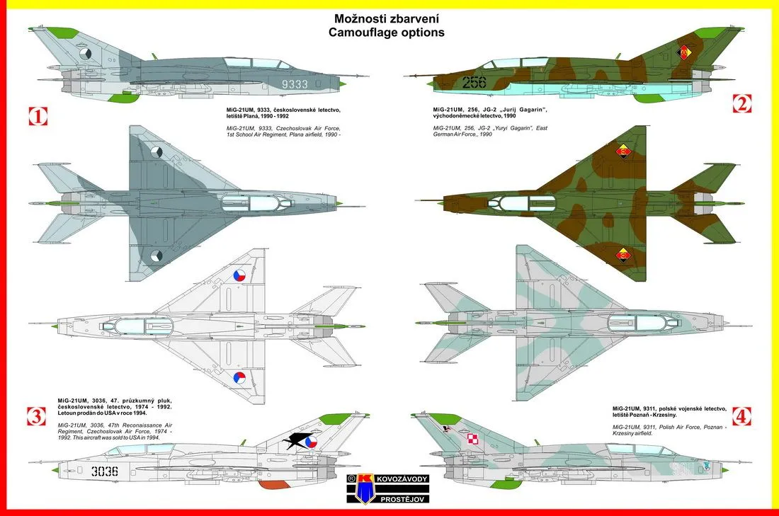 Kovozavody Prostejov 1/72 Mikoyan MiG-21UM "Warsaw Pact Service" New Mould # 72108 4 Kovozavody Prostejov 1/72 Mikoyan MiG-21UM "Warsaw Pact Service" New Mould # 72108 - Image 2