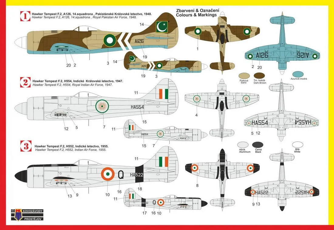 Kovozavody Prostejov 1/72 Hawker Tempest Mk.II "Export" New Tool # 72226 4 Kovozavody Prostejov 1/72 Hawker Tempest Mk.II "Export" New Tool # 72226 - Image 2
