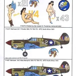 Kits-World 1/72 Curtiss P-40's Painted By Cpl Joseph E. Pumphrey (censured Tails) # 172060
