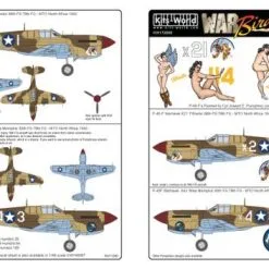 Kits-World 1/72 Curtiss P-40's Painted By Cpl Joseph E. Pumphrey (censured Tails) # 172060 -Aircraft Kits Sales kw72060 1