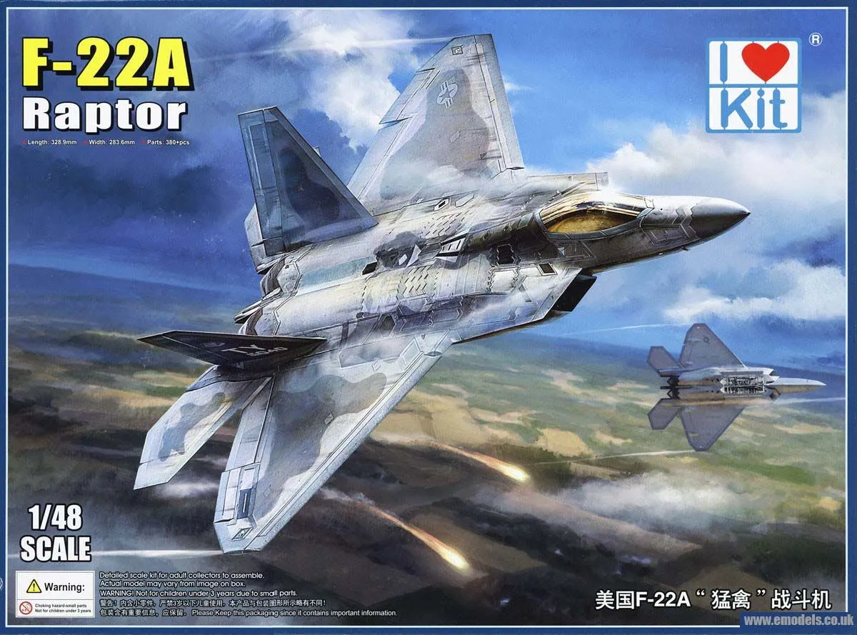 I LOVE KIT 1/48 Lockheed-Martin F-22 Raptor # 62801 5 I LOVE KIT 1/48 Lockheed-Martin F-22 Raptor # 62801 - Image 3
