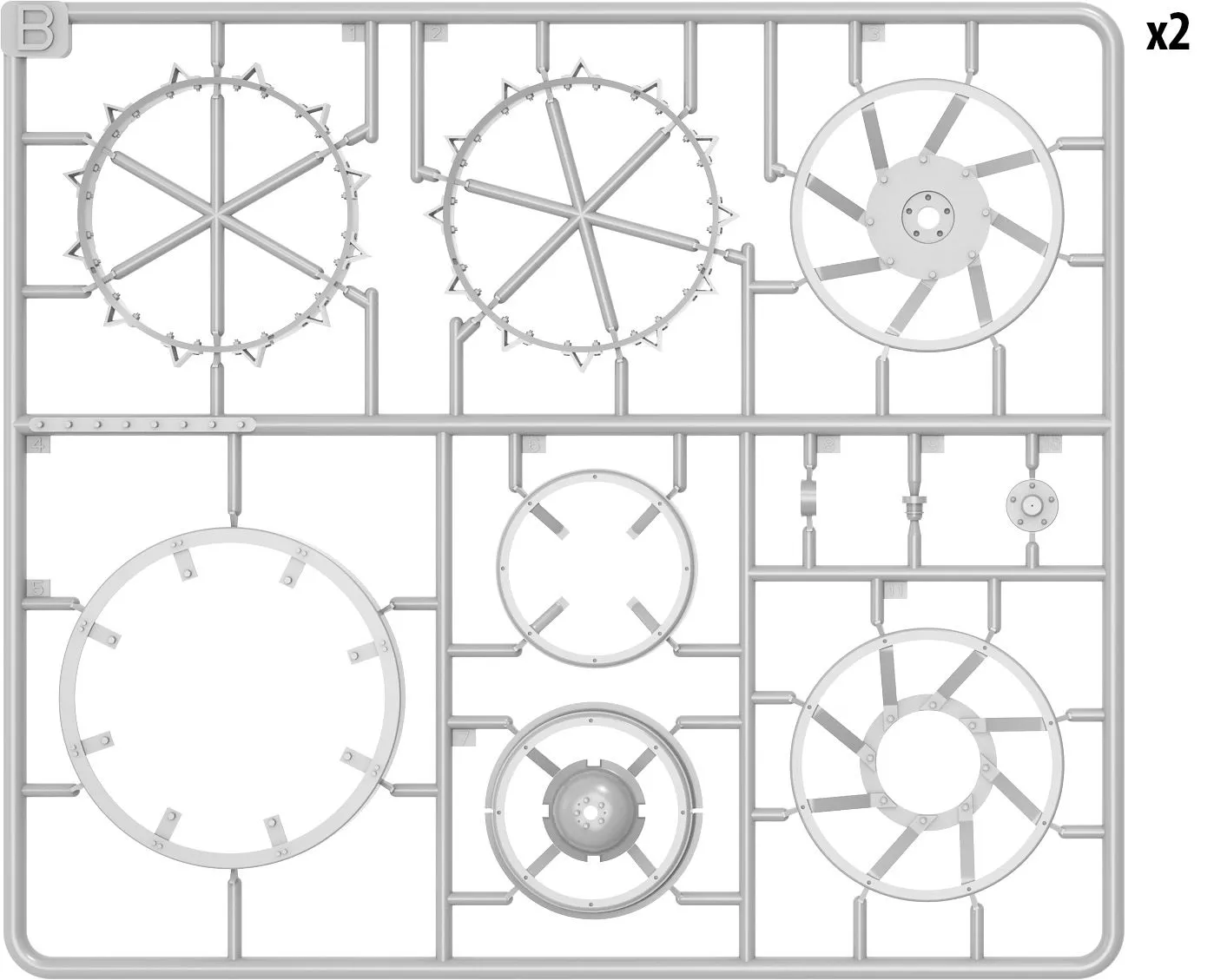 Miniart 1/24 German D8500 Mod 1938 Agricultural Tractor # 24001 8 Miniart 1/24 German D8500 Mod 1938 Agricultural Tractor # 24001 - Image 6
