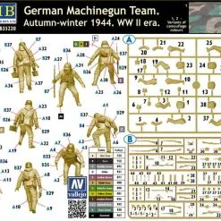 Master Box Masterbox 1/35 German Machine Gun Team, Winter 1944 # 35220 -Aircraft Kits Sales mas35220 3