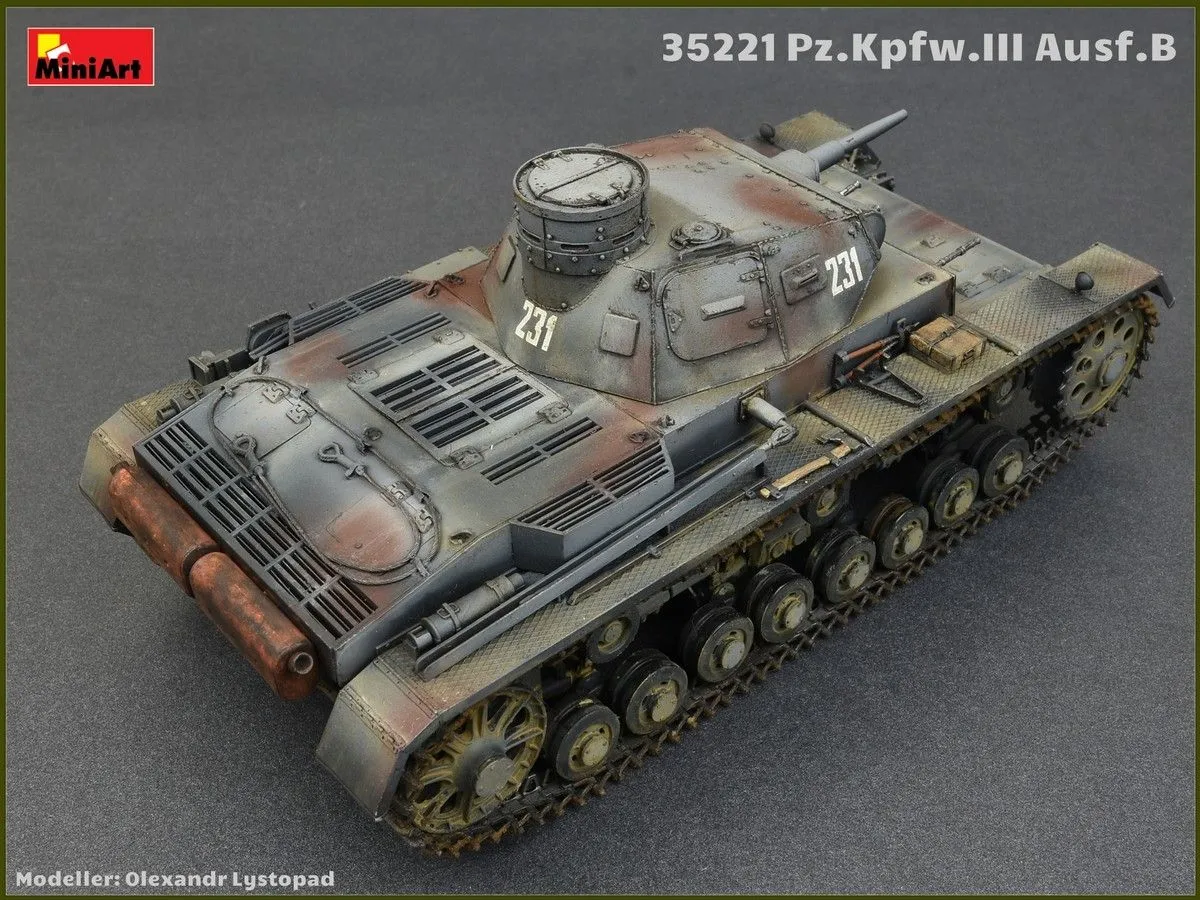 Miniart 1/35 Pz.Kpfw.3 Ausf. B With Crew # 35221 11 Miniart 1/35 Pz.Kpfw.3 Ausf. B With Crew # 35221 - Image 9