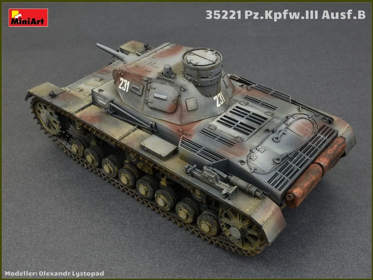 Miniart 1/35 Pz.Kpfw.3 Ausf. B With Crew # 35221 12 Miniart 1/35 Pz.Kpfw.3 Ausf. B With Crew # 35221 - Image 10