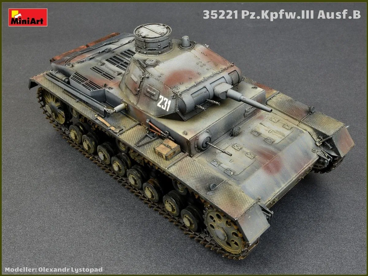 Miniart 1/35 Pz.Kpfw.3 Ausf. B With Crew # 35221 5 Miniart 1/35 Pz.Kpfw.3 Ausf. B With Crew # 35221 - Image 3