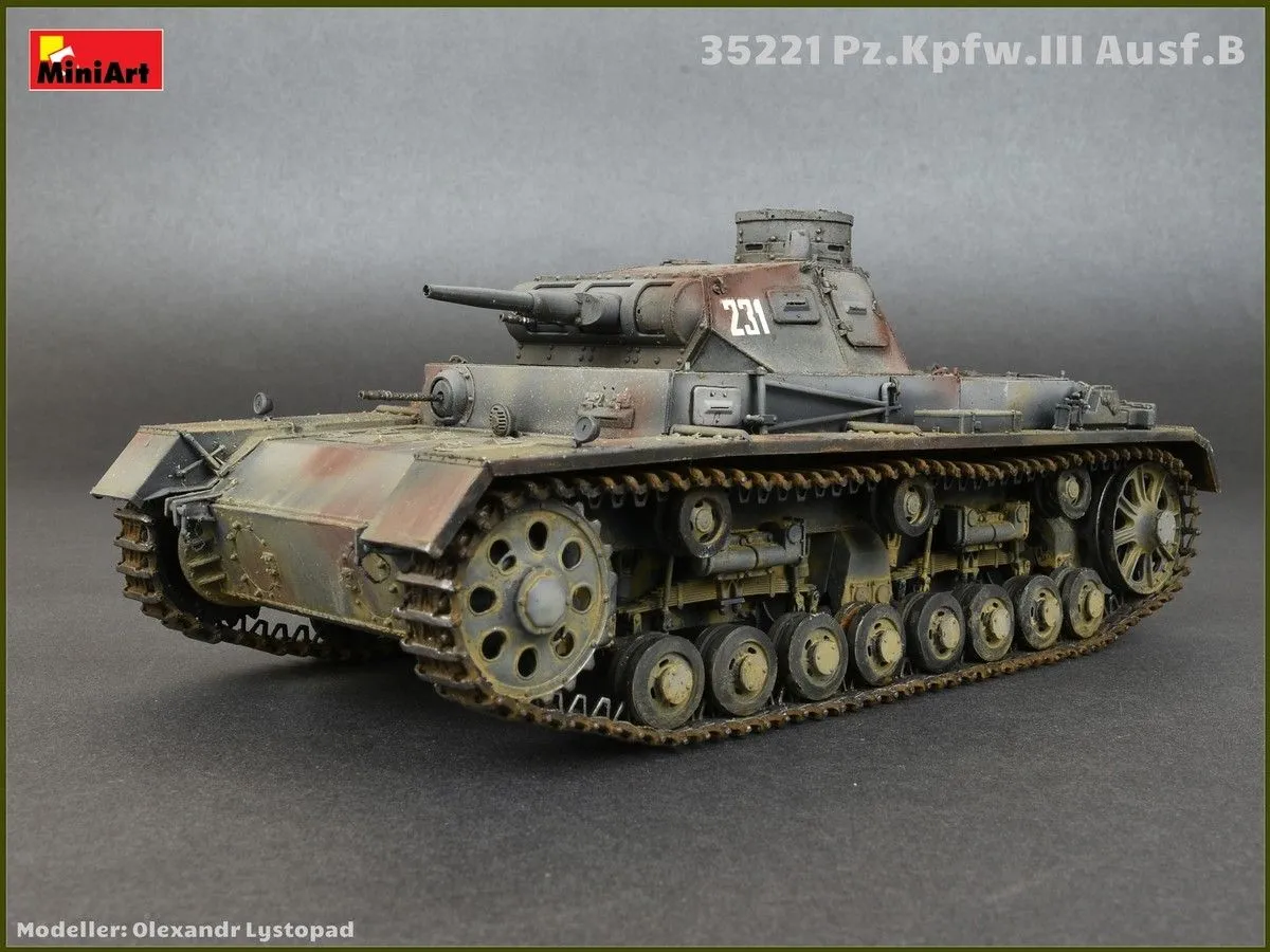 Miniart 1/35 Pz.Kpfw.3 Ausf. B With Crew # 35221 4 Miniart 1/35 Pz.Kpfw.3 Ausf. B With Crew # 35221 - Image 2