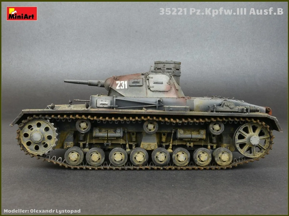 Miniart 1/35 Pz.Kpfw.3 Ausf. B With Crew # 35221 9 Miniart 1/35 Pz.Kpfw.3 Ausf. B With Crew # 35221 - Image 7