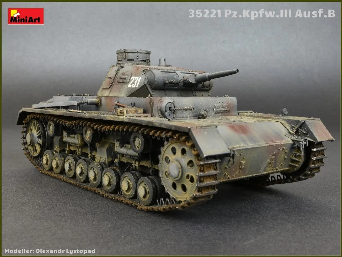 Miniart 1/35 Pz.Kpfw.3 Ausf. B With Crew # 35221 8 Miniart 1/35 Pz.Kpfw.3 Ausf. B With Crew # 35221 - Image 6