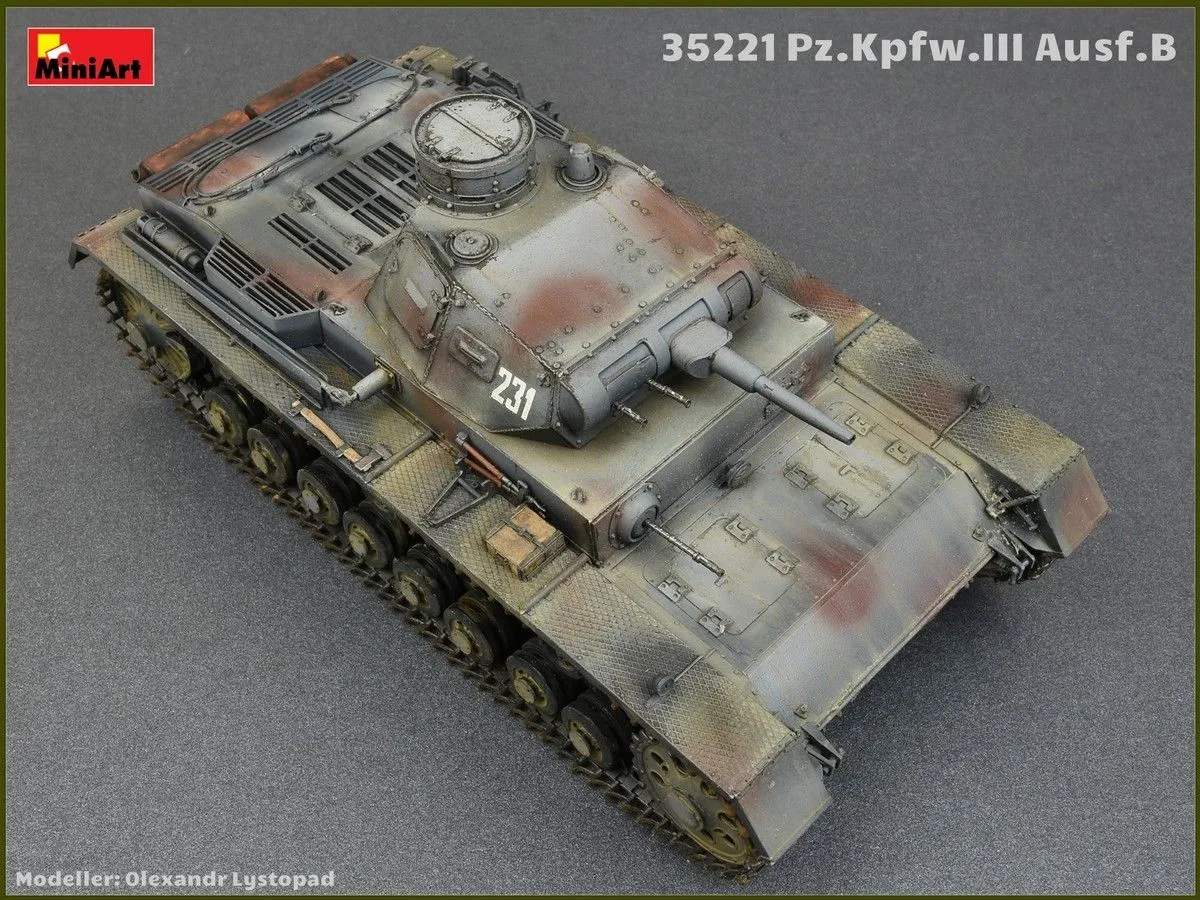 Miniart 1/35 Pz.Kpfw.3 Ausf. B With Crew # 35221 10 Miniart 1/35 Pz.Kpfw.3 Ausf. B With Crew # 35221 - Image 8