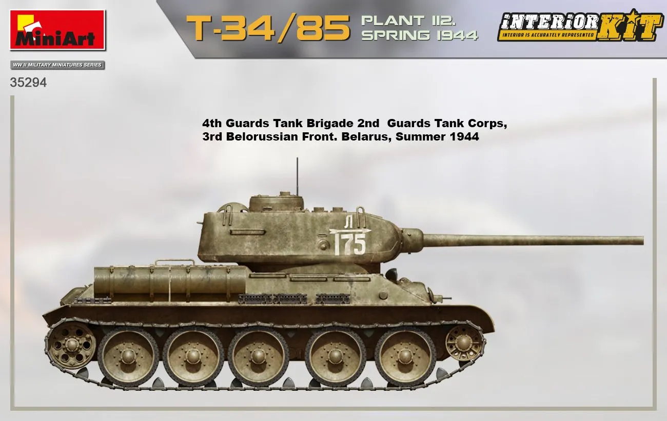 Miniart 1/35 T-34/85 Plant 112. Spring '44, Interior Kit # 35294 14 Miniart 1/35 T-34/85 Plant 112. Spring '44, Interior Kit # 35294 - Image 12