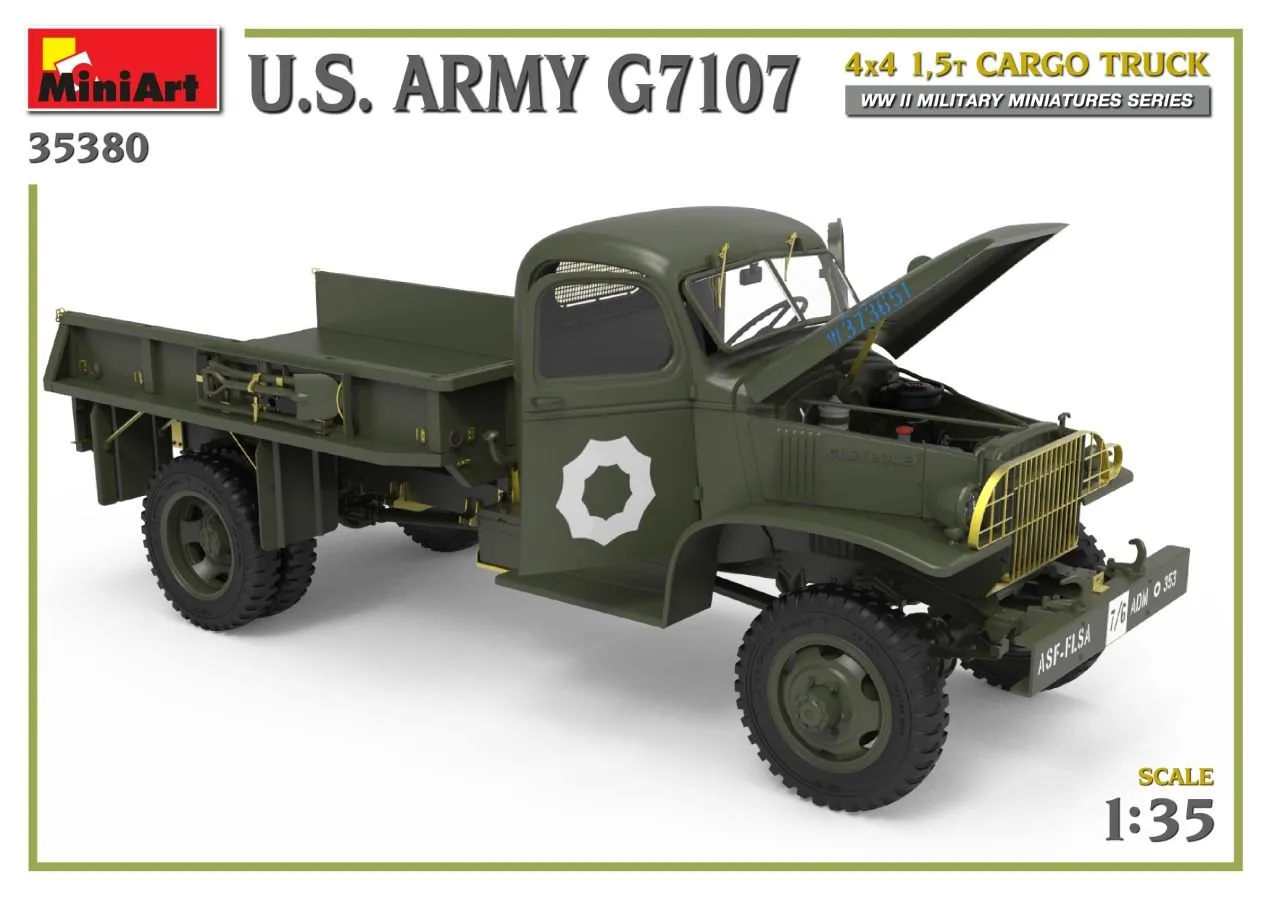Miniart 1/35 U.S. Army G7107 4x4 1,5t Cargo Truck # 35380 26 Miniart 1/35 U.S. Army G7107 4x4 1,5t Cargo Truck # 35380 - Image 24