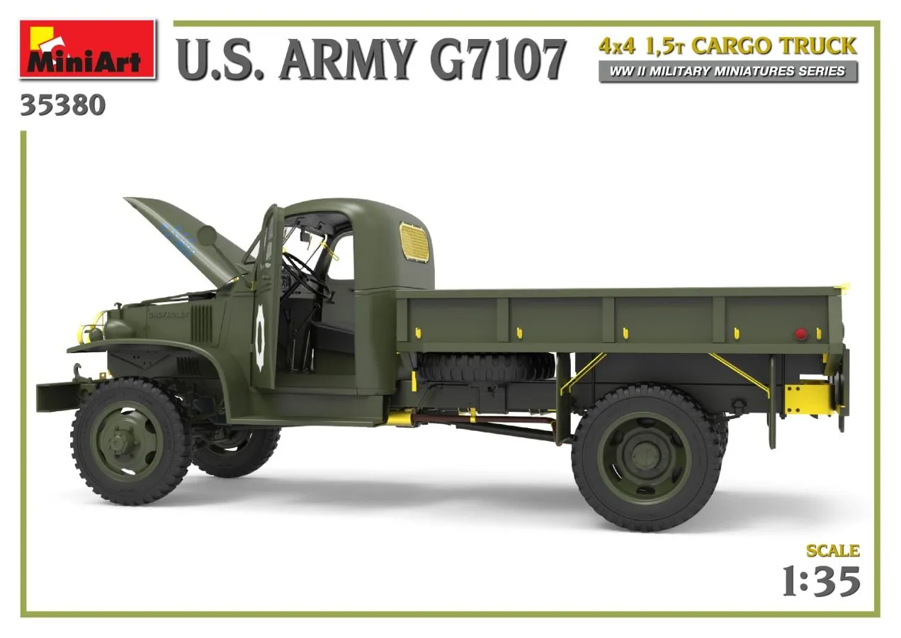 Miniart 1/35 U.S. Army G7107 4x4 1,5t Cargo Truck # 35380 27 Miniart 1/35 U.S. Army G7107 4x4 1,5t Cargo Truck # 35380 - Image 25