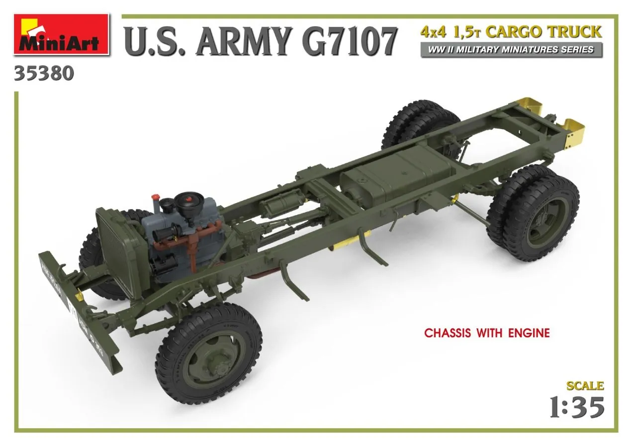 Miniart 1/35 U.S. Army G7107 4x4 1,5t Cargo Truck # 35380 28 Miniart 1/35 U.S. Army G7107 4x4 1,5t Cargo Truck # 35380 - Image 26