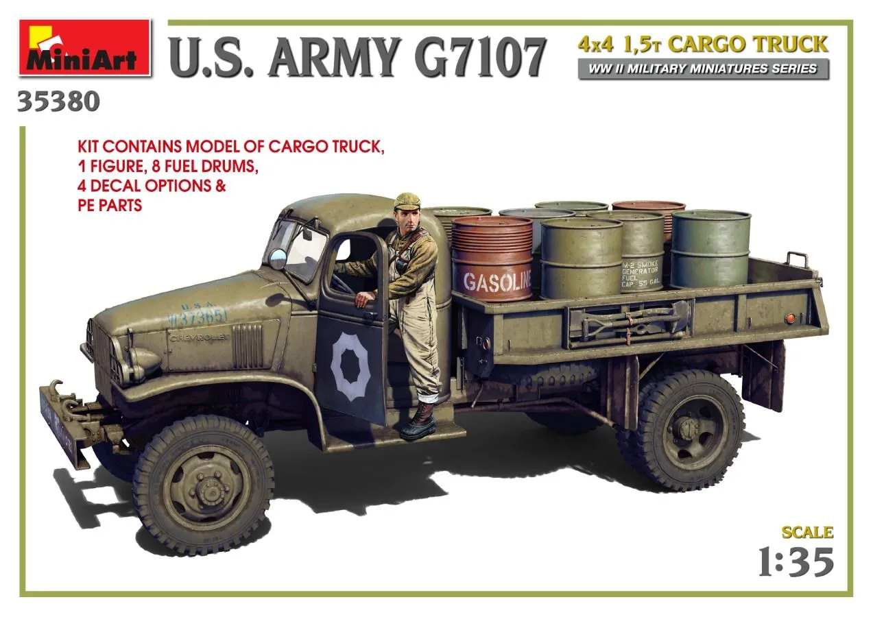 Miniart 1/35 U.S. Army G7107 4x4 1,5t Cargo Truck # 35380 12 Miniart 1/35 U.S. Army G7107 4x4 1,5t Cargo Truck # 35380 - Image 10