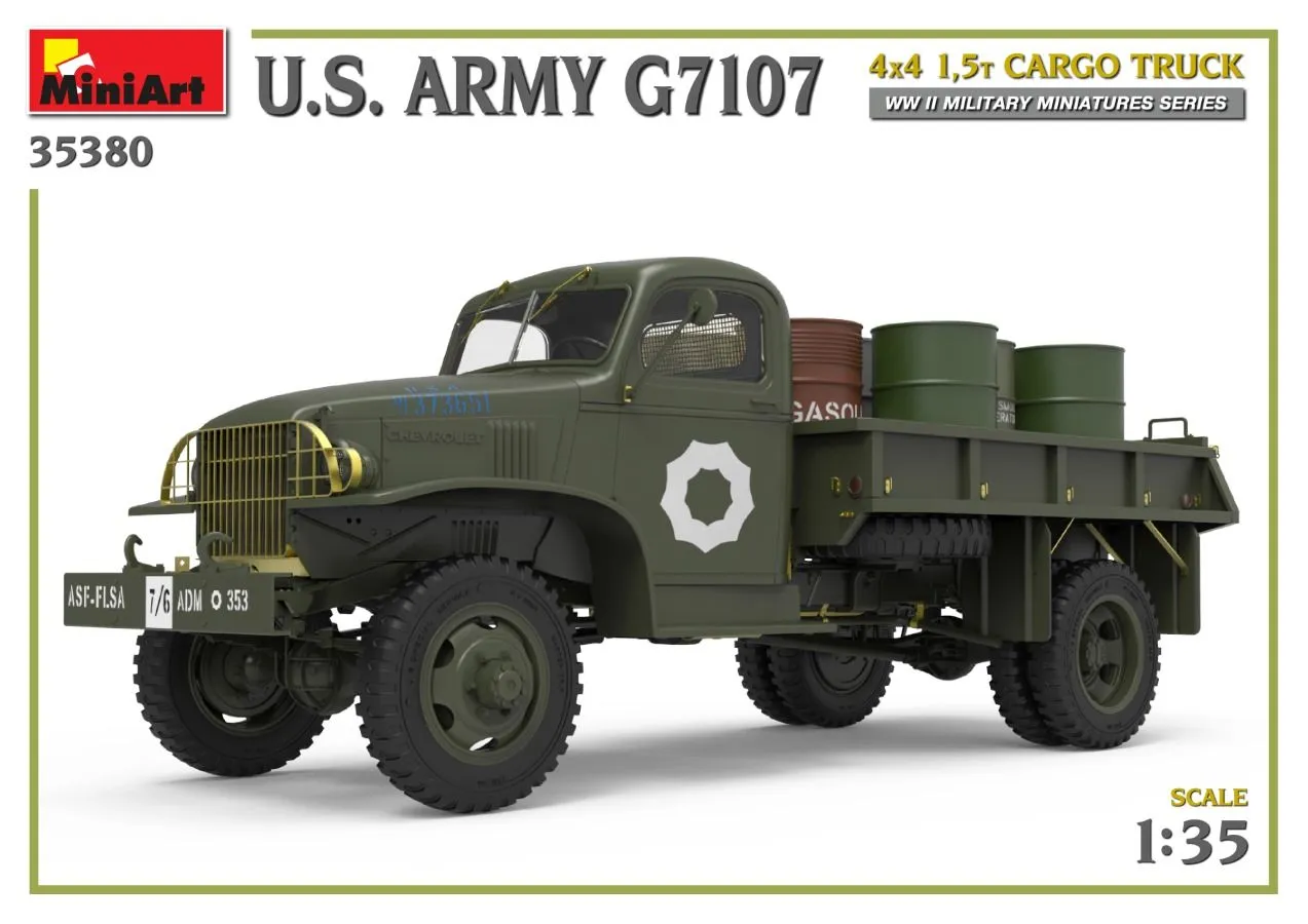 Miniart 1/35 U.S. Army G7107 4x4 1,5t Cargo Truck # 35380 13 Miniart 1/35 U.S. Army G7107 4x4 1,5t Cargo Truck # 35380 - Image 11