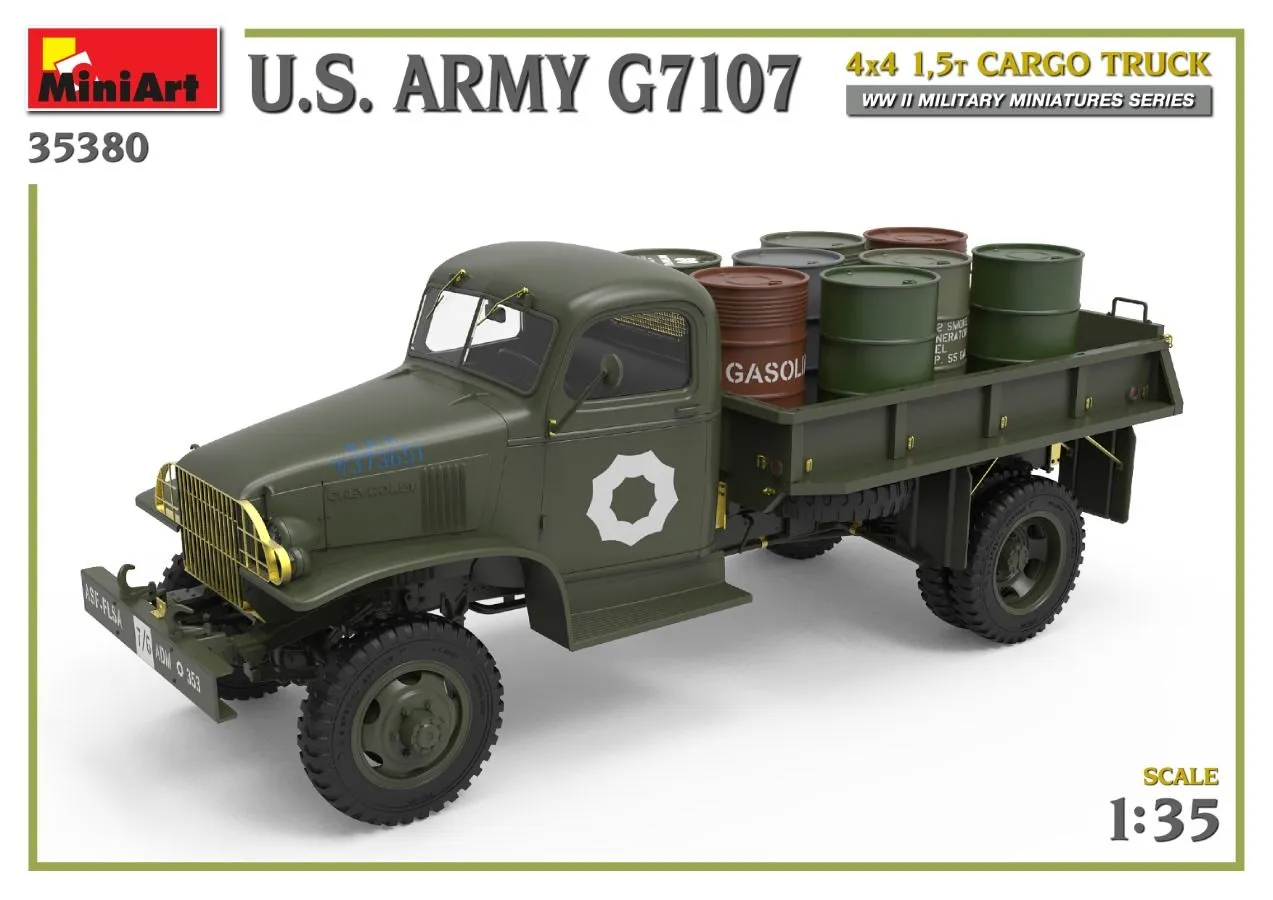 Miniart 1/35 U.S. Army G7107 4x4 1,5t Cargo Truck # 35380 15 Miniart 1/35 U.S. Army G7107 4x4 1,5t Cargo Truck # 35380 - Image 13