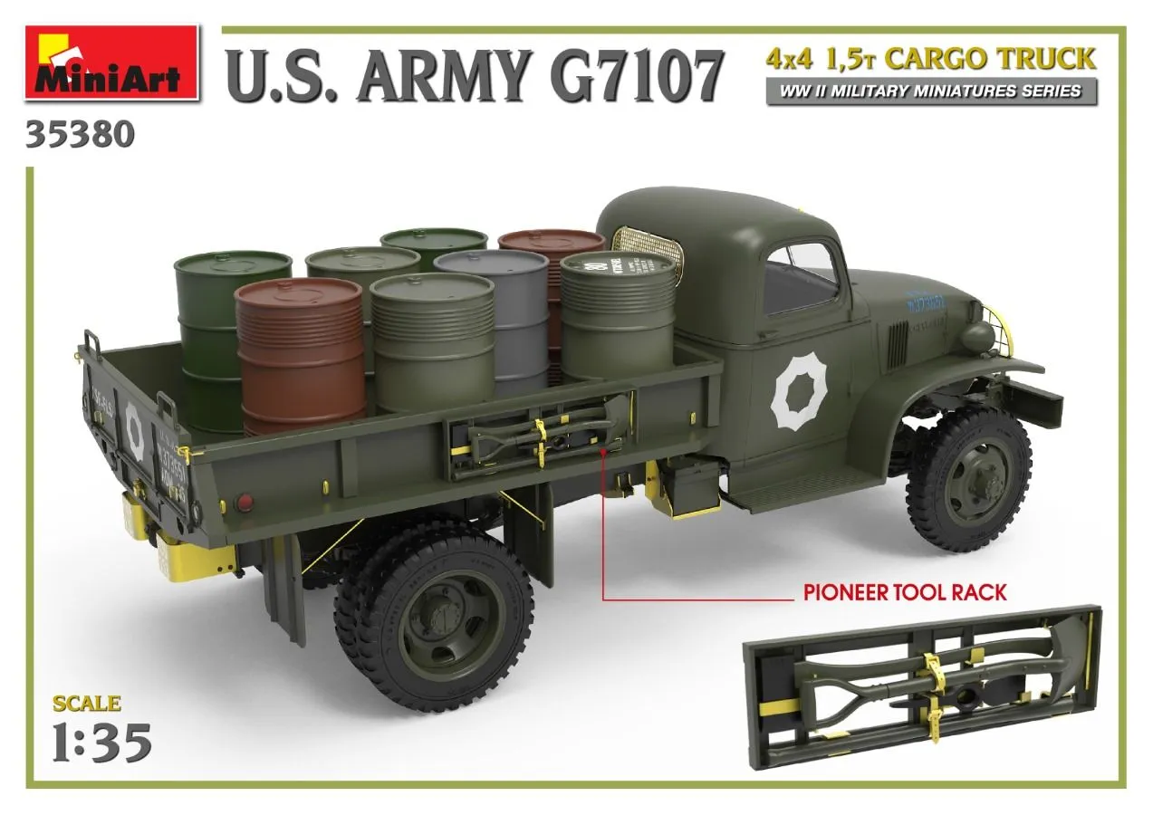 Miniart 1/35 U.S. Army G7107 4x4 1,5t Cargo Truck # 35380 16 Miniart 1/35 U.S. Army G7107 4x4 1,5t Cargo Truck # 35380 - Image 14
