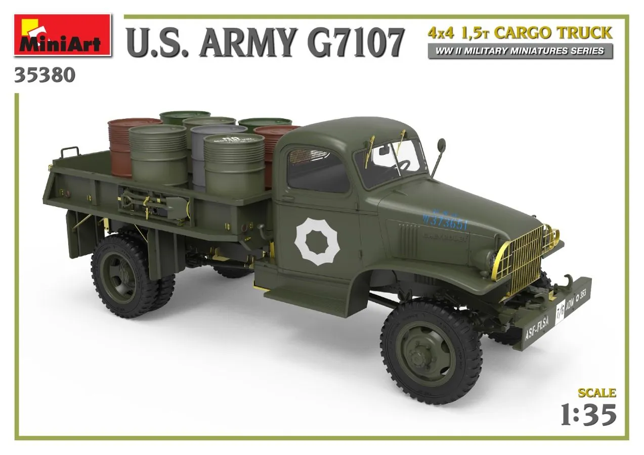Miniart 1/35 U.S. Army G7107 4x4 1,5t Cargo Truck # 35380 17 Miniart 1/35 U.S. Army G7107 4x4 1,5t Cargo Truck # 35380 - Image 15