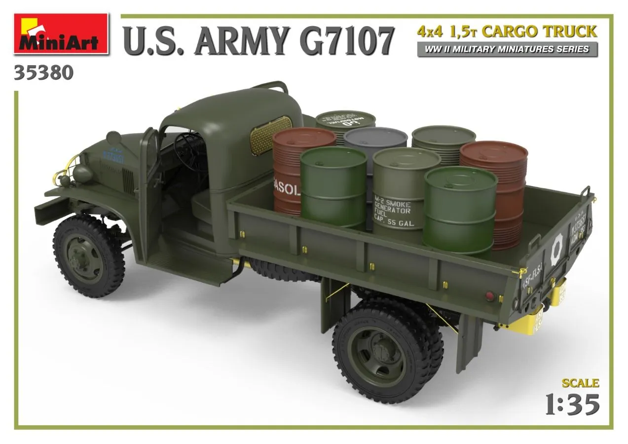 Miniart 1/35 U.S. Army G7107 4x4 1,5t Cargo Truck # 35380 18 Miniart 1/35 U.S. Army G7107 4x4 1,5t Cargo Truck # 35380 - Image 16