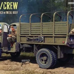 Miniart 1/35 G7107 W/Crew 4x4 Cargo Truck W/Metal Body # 35383 -Aircraft Kits Sales min35383