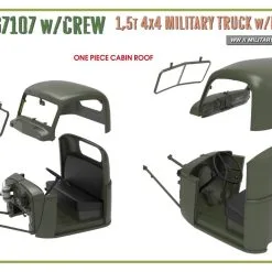 Miniart 1/35 G7107 W/Crew 4x4 Cargo Truck W/Metal Body # 35383 -Aircraft Kits Sales min35383 14