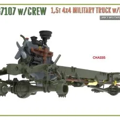 Miniart 1/35 G7107 W/Crew 4x4 Cargo Truck W/Metal Body # 35383 -Aircraft Kits Sales min35383 20