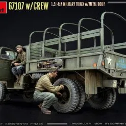 Miniart 1/35 G7107 W/Crew 4x4 Cargo Truck W/Metal Body # 35383 -Aircraft Kits Sales min35383 25