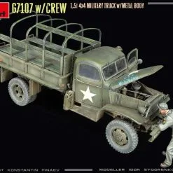 Miniart 1/35 G7107 W/Crew 4x4 Cargo Truck W/Metal Body # 35383 -Aircraft Kits Sales min35383 35