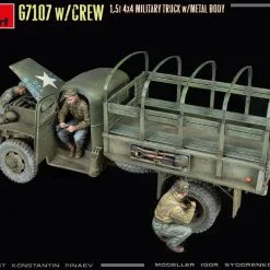 Miniart 1/35 G7107 W/Crew 4x4 Cargo Truck W/Metal Body # 35383 -Aircraft Kits Sales min35383 36