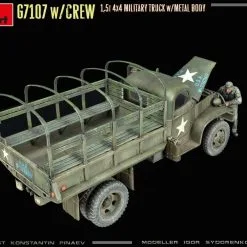 Miniart 1/35 G7107 W/Crew 4x4 Cargo Truck W/Metal Body # 35383 -Aircraft Kits Sales min35383 37