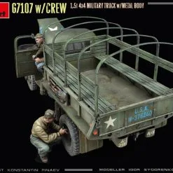 Miniart 1/35 G7107 W/Crew 4x4 Cargo Truck W/Metal Body # 35383 -Aircraft Kits Sales min35383 38