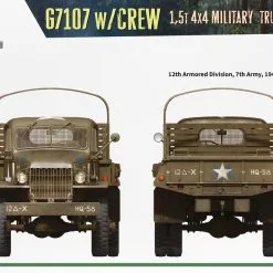 Miniart 1/35 G7107 W/Crew 4x4 Cargo Truck W/Metal Body # 35383 -Aircraft Kits Sales min35383 40