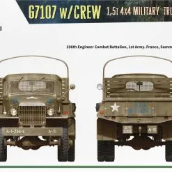 Miniart 1/35 G7107 W/Crew 4x4 Cargo Truck W/Metal Body # 35383 -Aircraft Kits Sales min35383 42